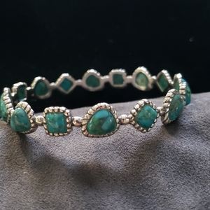 Silpada Sterling Silver Turquoise Pools Bangle B3218